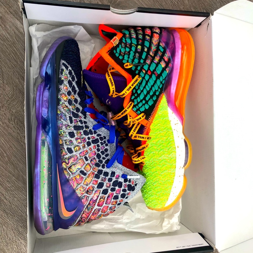 Nike Lebron 17 'What The' Shoes - Size 12.5